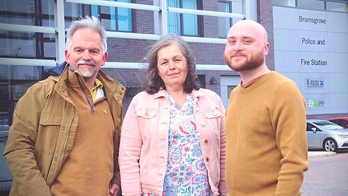 Councillors Evans and Nicholl with West Mercia Police and Crime Spokesperson Sarah Murray